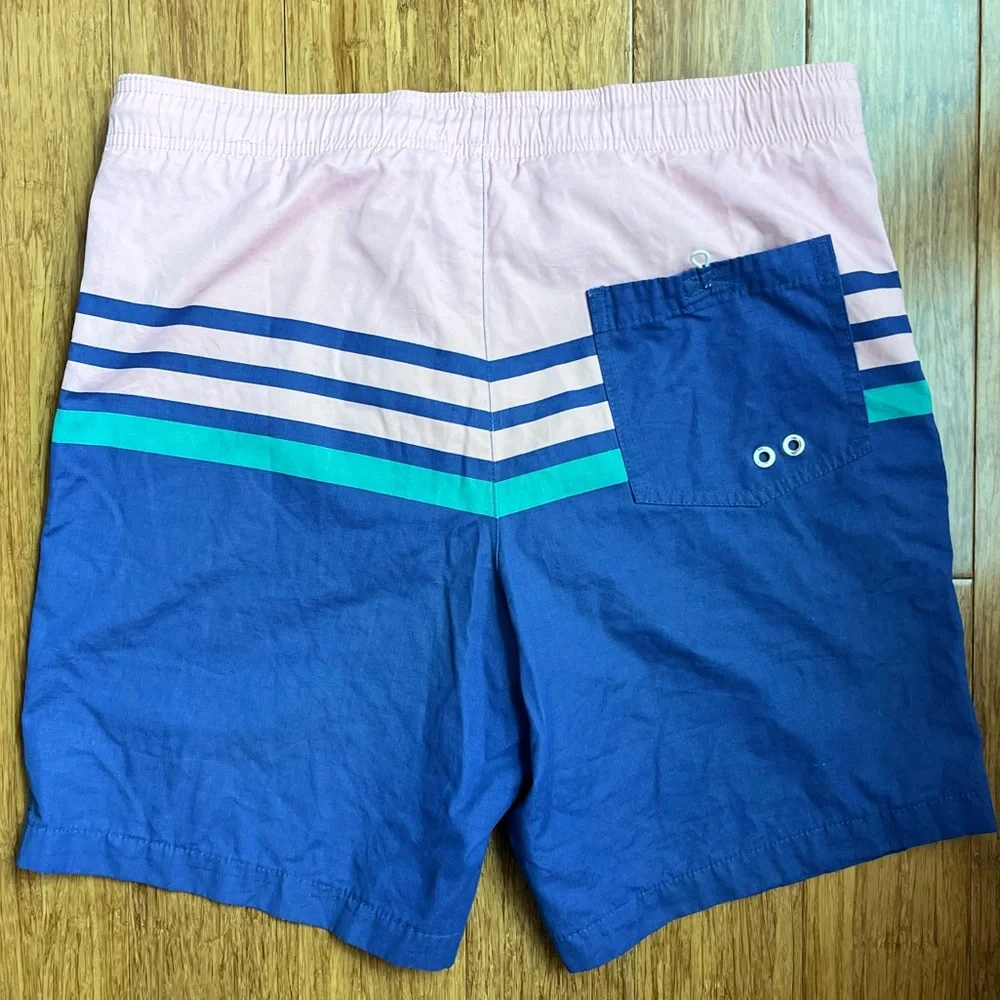 American eagle swim trunks size medium Blue pink Stripe
